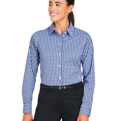 CrownLux Performance® Ladies' Gingham Shirt Thumbnail