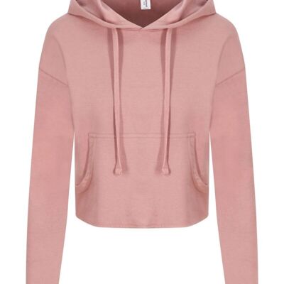 Women's Girlie Cropped Hooded Fleece with Pocket Thumbnail