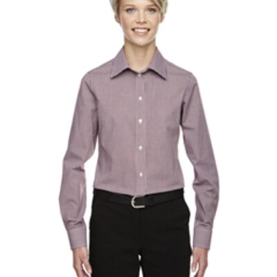 Ladies' Ladies' Crown Collection® Gingham Check Woven Shirt Thumbnail