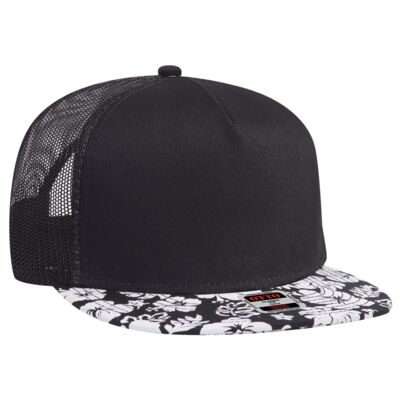OTTO CAP "OTTO SNAP" 5 Panel Mid Profile Mesh Back Trucker Snapback Hat Thumbnail