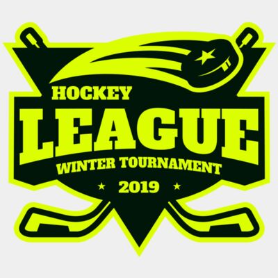 League Hockey Winter Tournament logo template Thumbnail