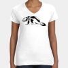 Women's Fine Jersey V-Neck Tee Thumbnail