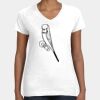 Women's Fine Jersey V-Neck Tee Thumbnail