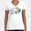 Women's Fine Jersey V-Neck Tee Thumbnail