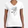 Women's Fine Jersey V-Neck Tee Thumbnail