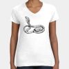 Women's Fine Jersey V-Neck Tee Thumbnail