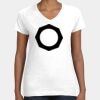 Women's Fine Jersey V-Neck Tee Thumbnail