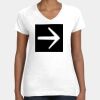 Women's Fine Jersey V-Neck Tee Thumbnail