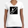 Women's Fine Jersey V-Neck Tee Thumbnail