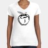 Women's Fine Jersey V-Neck Tee Thumbnail