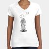 Women's Fine Jersey V-Neck Tee Thumbnail