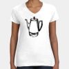 Women's Fine Jersey V-Neck Tee Thumbnail