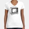 Women's Fine Jersey V-Neck Tee Thumbnail