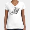 Women's Fine Jersey V-Neck Tee Thumbnail