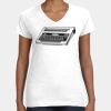 Women's Fine Jersey V-Neck Tee Thumbnail
