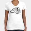 Women's Fine Jersey V-Neck Tee Thumbnail