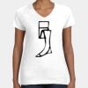 Women's Fine Jersey V-Neck Tee Thumbnail