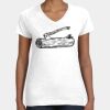 Women's Fine Jersey V-Neck Tee Thumbnail