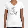 Women's Fine Jersey V-Neck Tee Thumbnail
