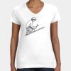 Women's Fine Jersey V-Neck Tee Thumbnail