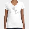 Women's Fine Jersey V-Neck Tee Thumbnail