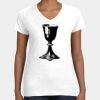 Women's Fine Jersey V-Neck Tee Thumbnail