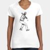 Women's Fine Jersey V-Neck Tee Thumbnail