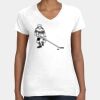 Women's Fine Jersey V-Neck Tee Thumbnail