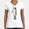 Women's Fine Jersey V-Neck Tee Thumbnail