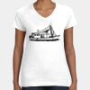 Women's Fine Jersey V-Neck Tee Thumbnail