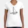 Women's Fine Jersey V-Neck Tee Thumbnail