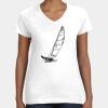 Women's Fine Jersey V-Neck Tee Thumbnail