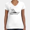 Women's Fine Jersey V-Neck Tee Thumbnail