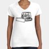 Women's Fine Jersey V-Neck Tee Thumbnail
