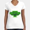 Women's Fine Jersey V-Neck Tee Thumbnail
