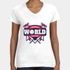 Women's Fine Jersey V-Neck Tee Thumbnail