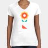 Women's Fine Jersey V-Neck Tee Thumbnail