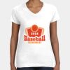 Women's Fine Jersey V-Neck Tee Thumbnail