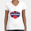 Women's Fine Jersey V-Neck Tee Thumbnail