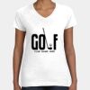 Women's Fine Jersey V-Neck Tee Thumbnail