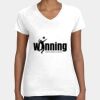 Women's Fine Jersey V-Neck Tee Thumbnail