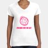 Women's Fine Jersey V-Neck Tee Thumbnail