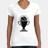 Women's Fine Jersey V-Neck Tee Thumbnail