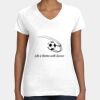 Women's Fine Jersey V-Neck Tee Thumbnail