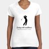 Women's Fine Jersey V-Neck Tee Thumbnail