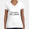 Women's Fine Jersey V-Neck Tee Thumbnail