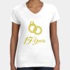 Women's Fine Jersey V-Neck Tee Thumbnail