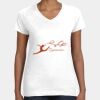 Women's Fine Jersey V-Neck Tee Thumbnail